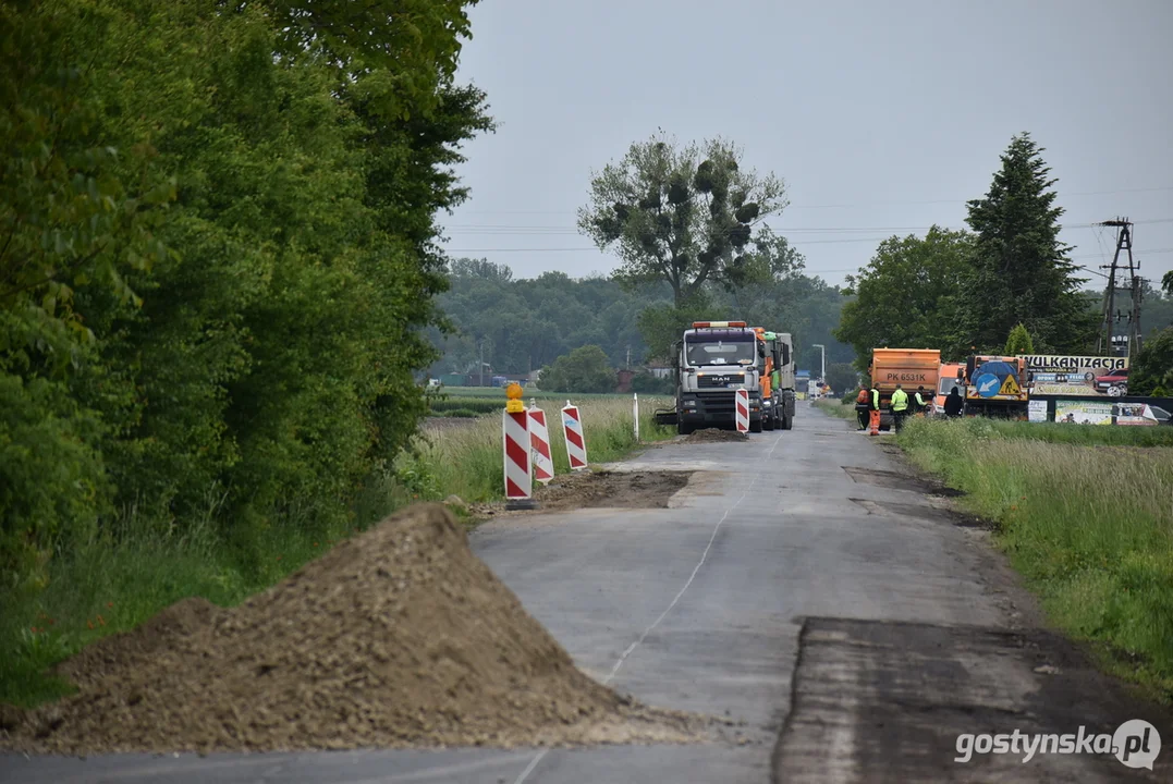 Remont drogi powiatowej Krobia-Chwałkowo