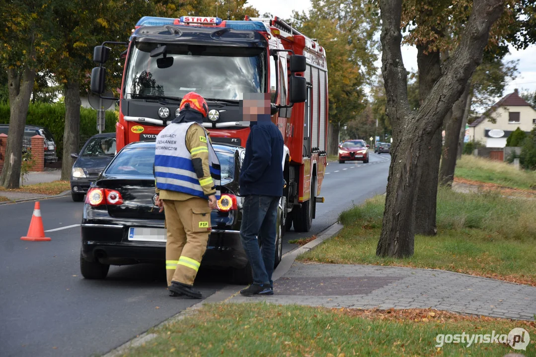 Niedzielny wypadek na ul. Wrocławskiej (DW434) w Gostyniu