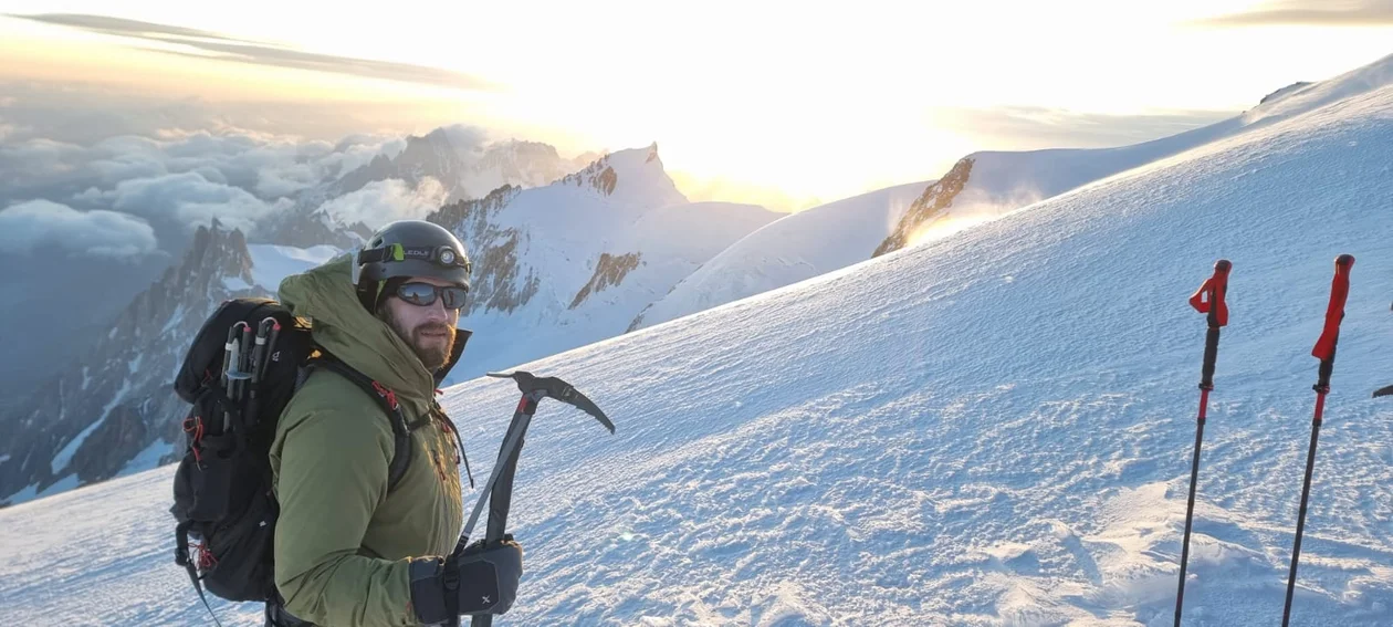 Ultramaratończyk Rafał Przybył z Bodzewka Pierwszego zdobył Mont Blanc