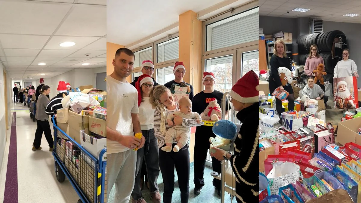 Obdarowali ponad 100 dzieci w dwóch szpitalach. Największą radość ze wszystkich prezentów wywołały skarpetki - Zdjęcie główne