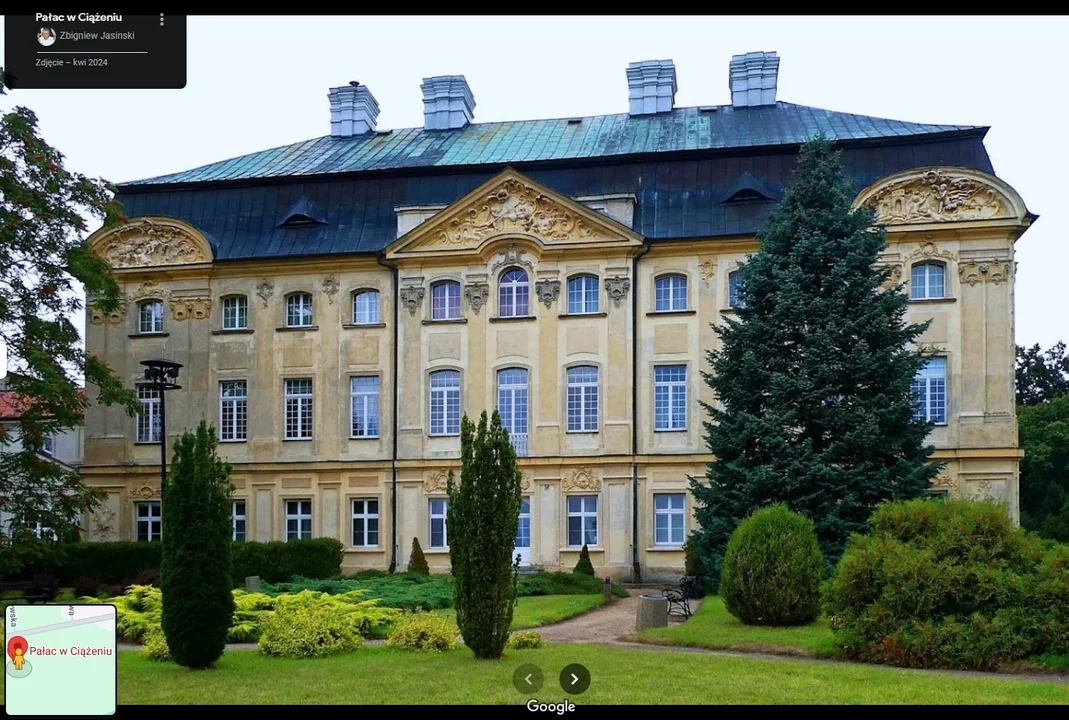 Ciążeń barokowy pałac biskupów zbudowany w XVIII w. fot. Zbigniew Jasinski