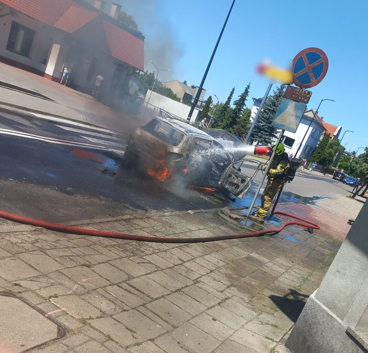 Koźmin Wlkp. Pożar samochodu