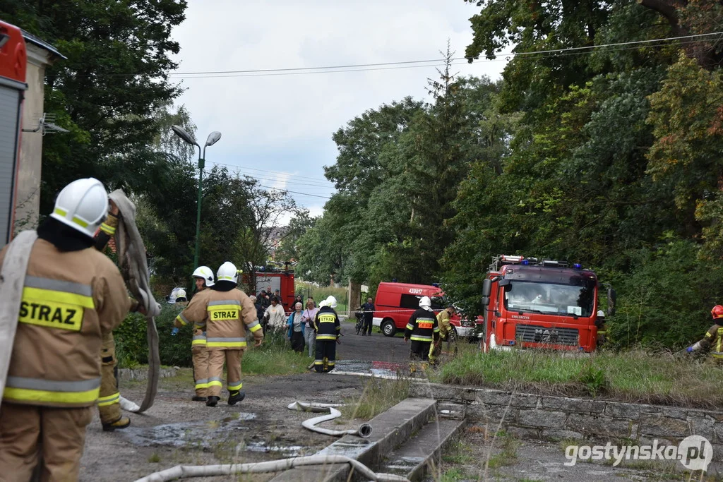 Pożar w zabytkowym pałacu w Wydawach, gm. Poniec