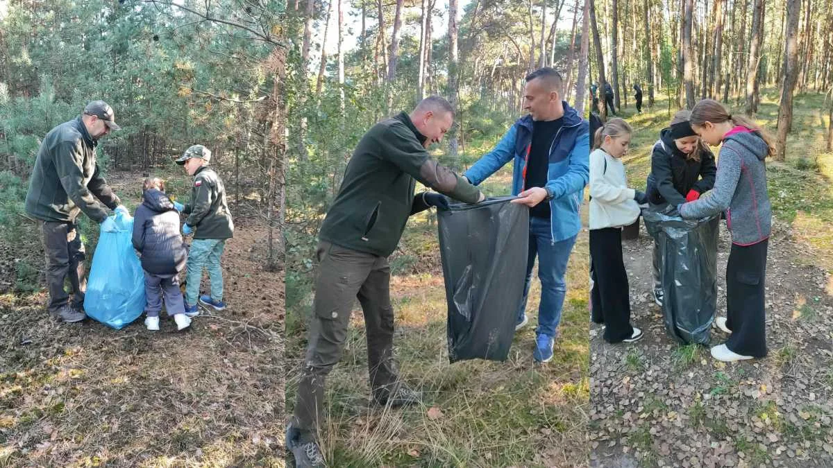 "Czysty las, czysta gmina" w Nadleśnictwie Piaski 2025. W tym roku akcję wpisano w Europejski Tydzień Zrównoważonego Rozwoju - Zdjęcie główne