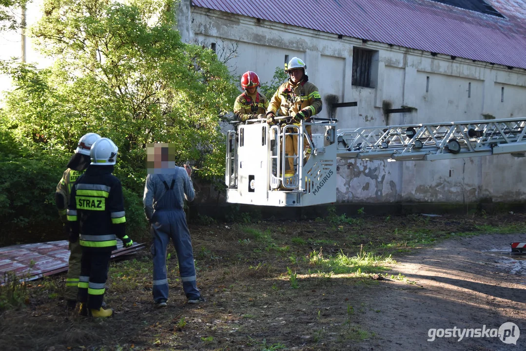 Pożar w gospodarstwie w Podrzeczu