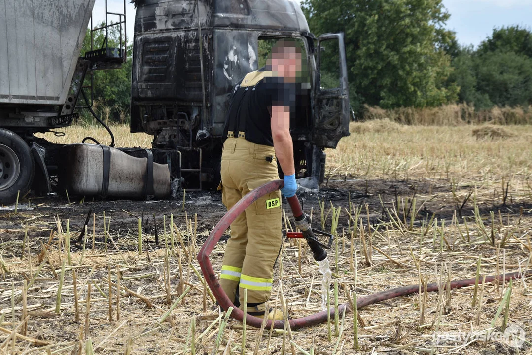 Pożar samochodu w gminie Borek Wlkp.