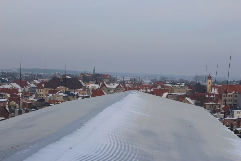 Ćwiczenia z ratownictwa wysokościowego na elewatorze zbożowym w Pleszewie