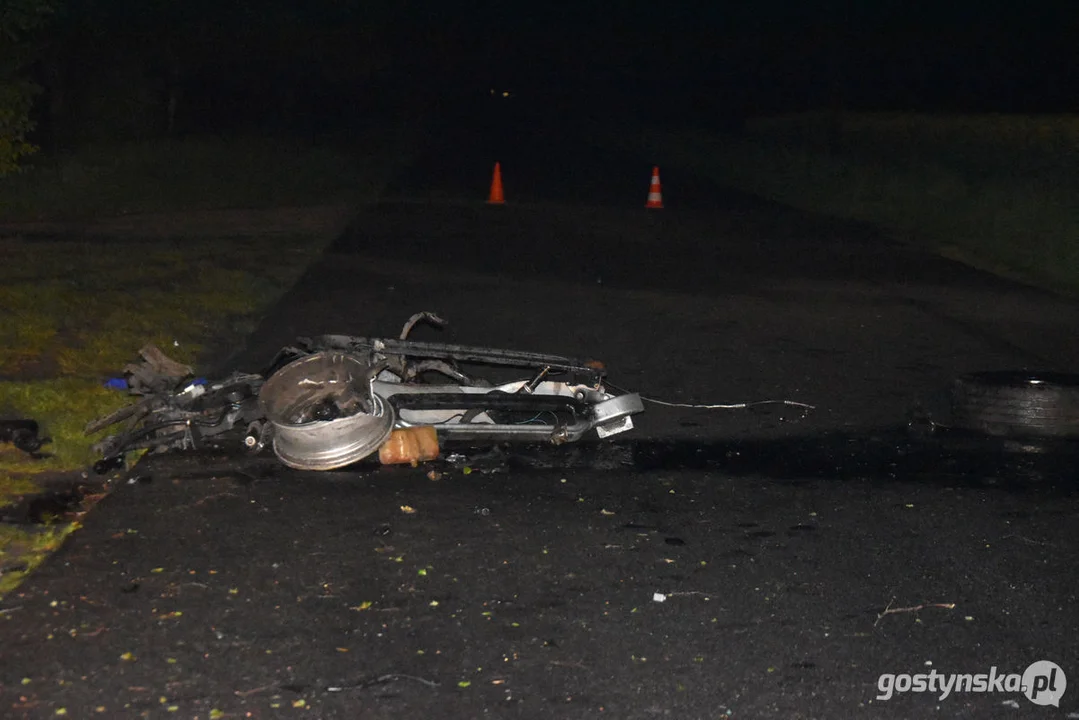 Wypadek śmiertelny na drodze Pogorzela - Gumienice