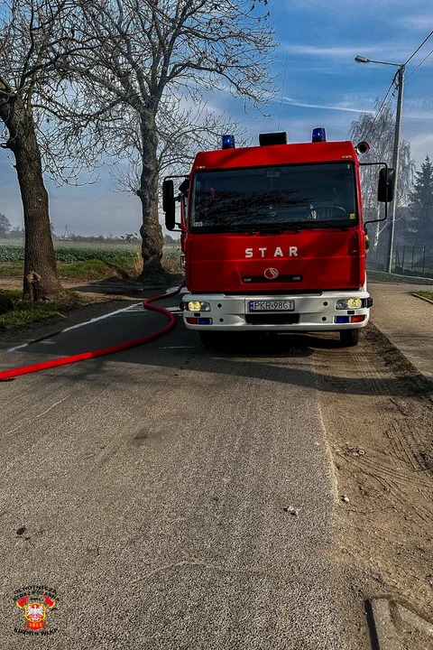 Staniew. Pożar budynku gospodarczego