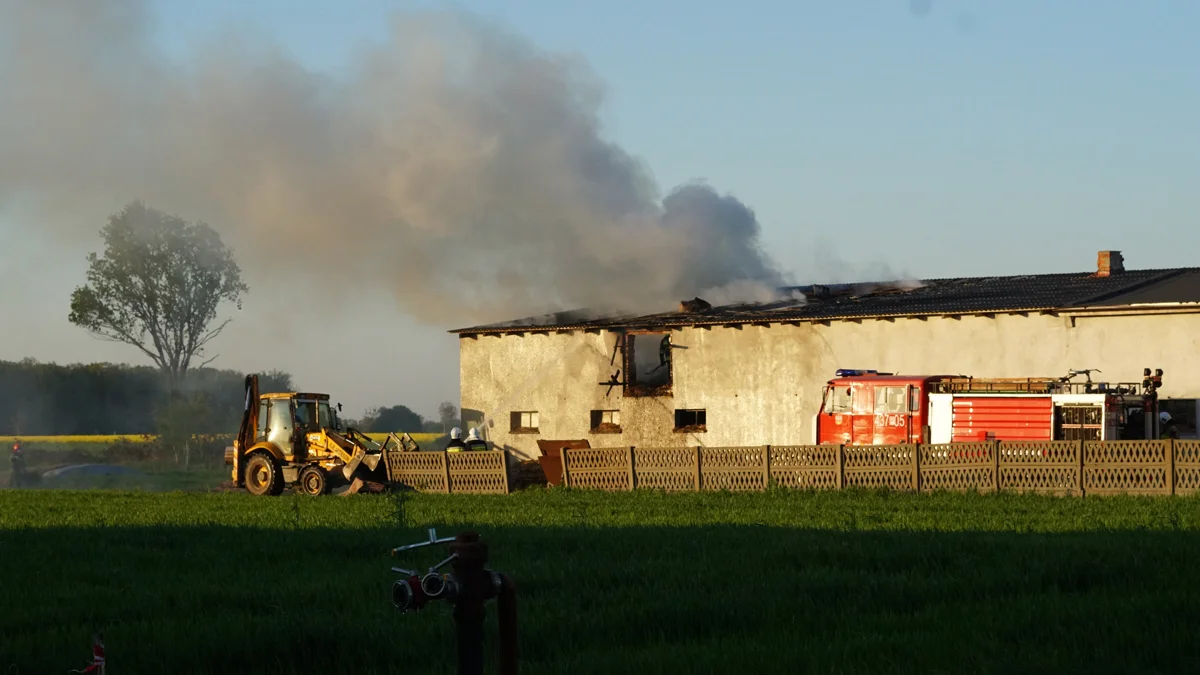 Pożar stodoły w Strumianach