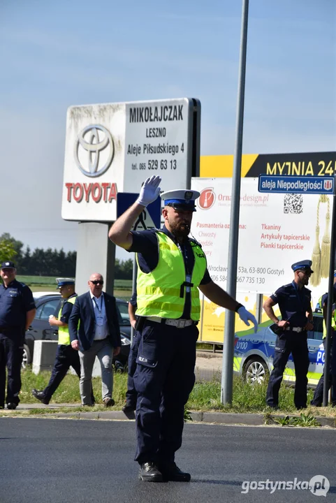 34. Konkurs "Policjant ruchu drogowego 2024” w Gostyniu. Dzień drugi - ręczna regulacja ruchem