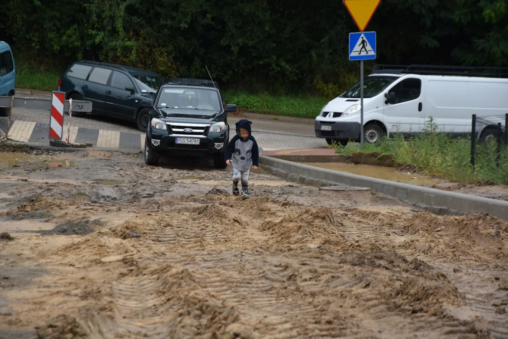 Kłopotliwa inwestycja - budowa drogi na ul. Laurentowskiego w Gostyniu