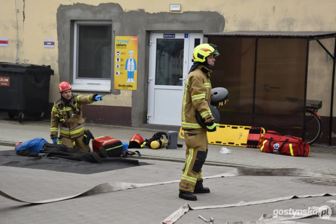 Ćwiczenia zastępów JRG oraz strażaków ochotników w zakładzie przetwórstwa spożywczego Pudliszkach