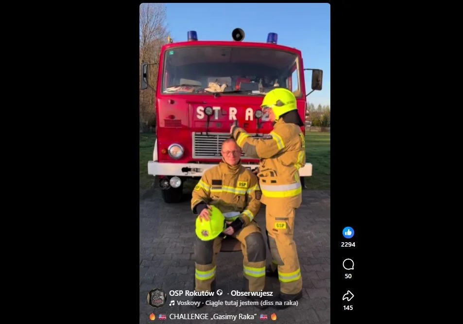 Zbiórka Łatwogangu przebiła 50 mln zł! Strażacy z naszego powiatu ruszyli z odsieczą. „Gasimy raka”