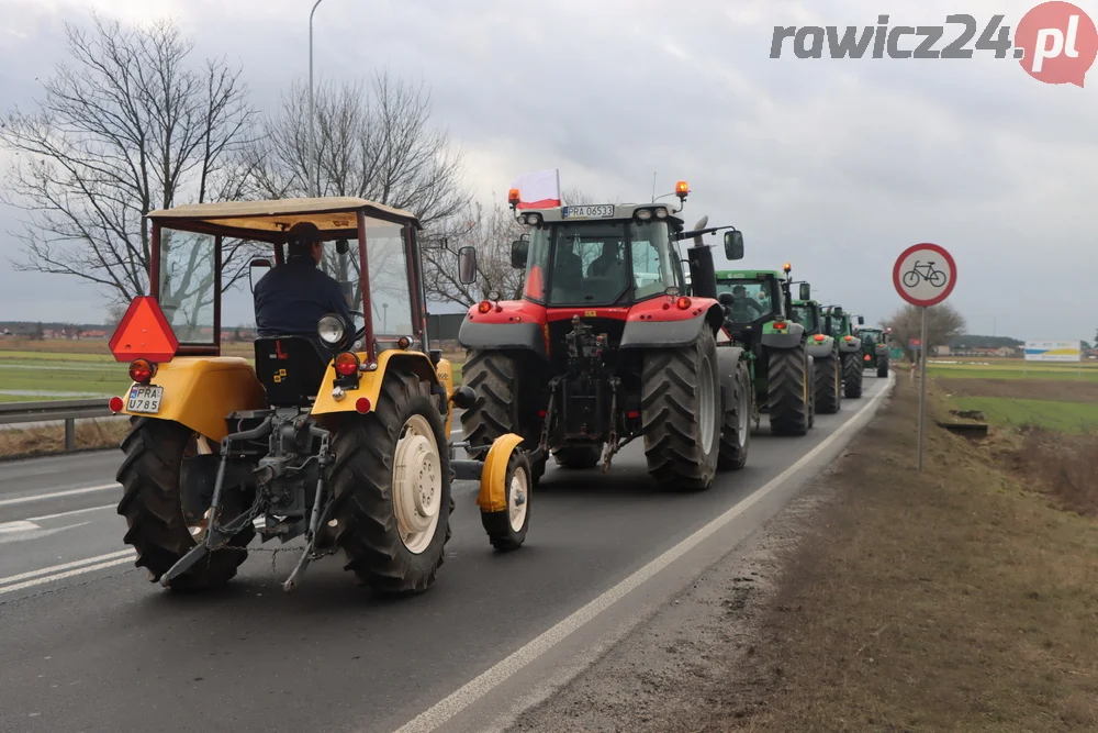 Rolnicy przejechali z gminy Miejska Górka do Rawicza i z powrotem