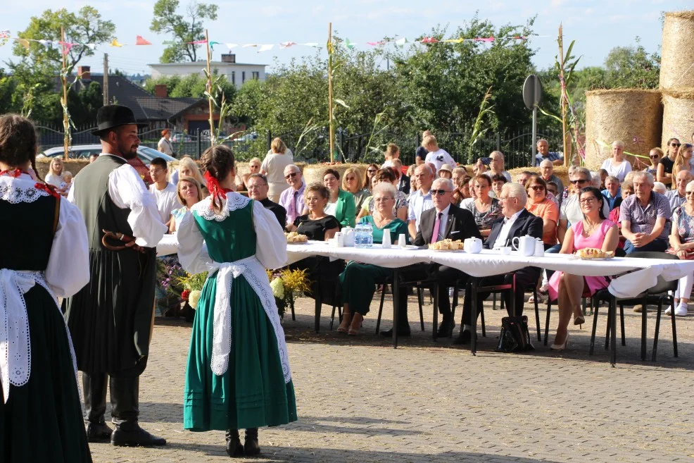 Święto plonów w Lenartowicach. Mieszkańcy wzięli udział w tradycyjnym obrzędzie dożynkowym [ZDJĘCIA, WIDEO] - Zdjęcie główne