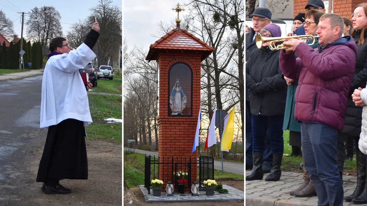 Odnowiona figura Matki Bożej w Bruczkowie. Proboszcz poświęcił kapliczkę - Zdjęcie główne