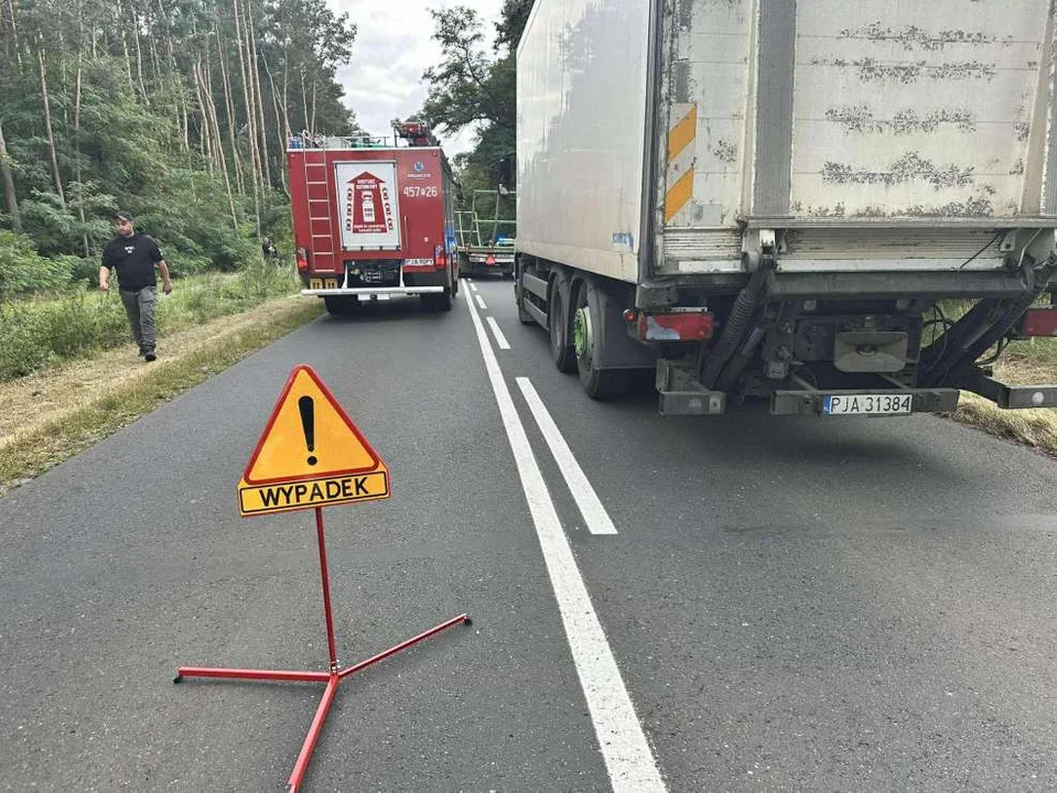 Kolizja na drodze powiatowej Jarocin - Żerków