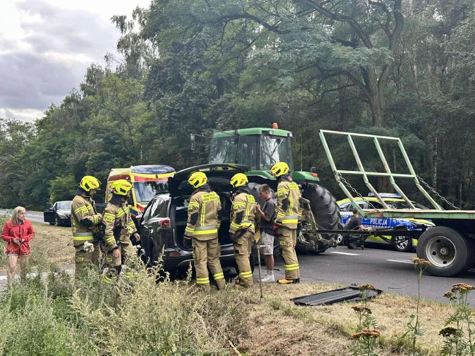 Kolizja na drodze powiatowej Jarocin - Żerków