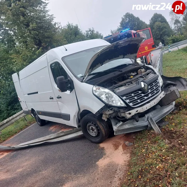 Kolizja na trasie Bartoszewice - Jutrosin