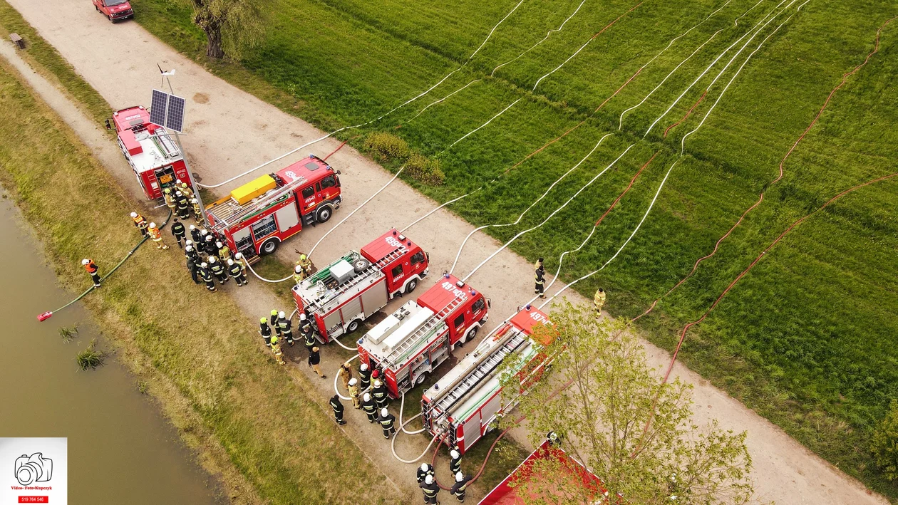 Ćwiczenia strażaków z powiatu krotoszyńskiego
