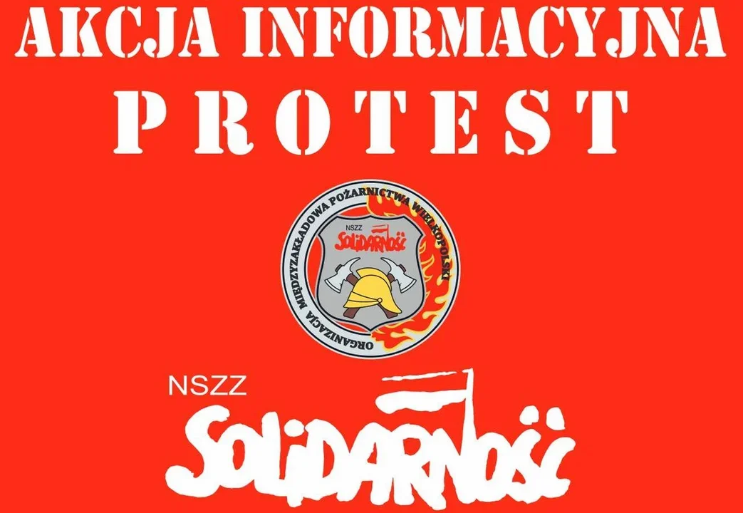 Protest służb mundurowych z Pleszewa