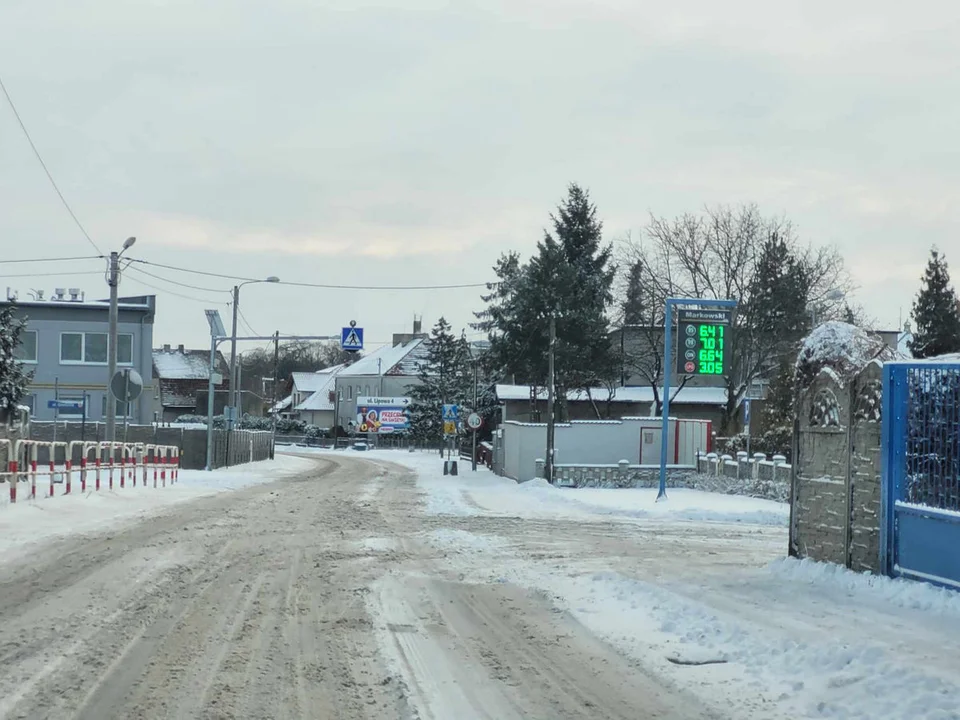 Zima w Gostyniu - zasypane śniegiem miasto