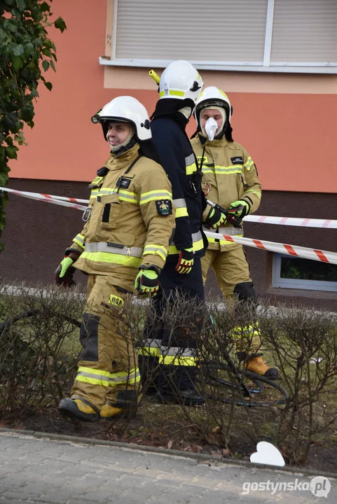 Pożar mieszkania na osiedlu w Gostyniu