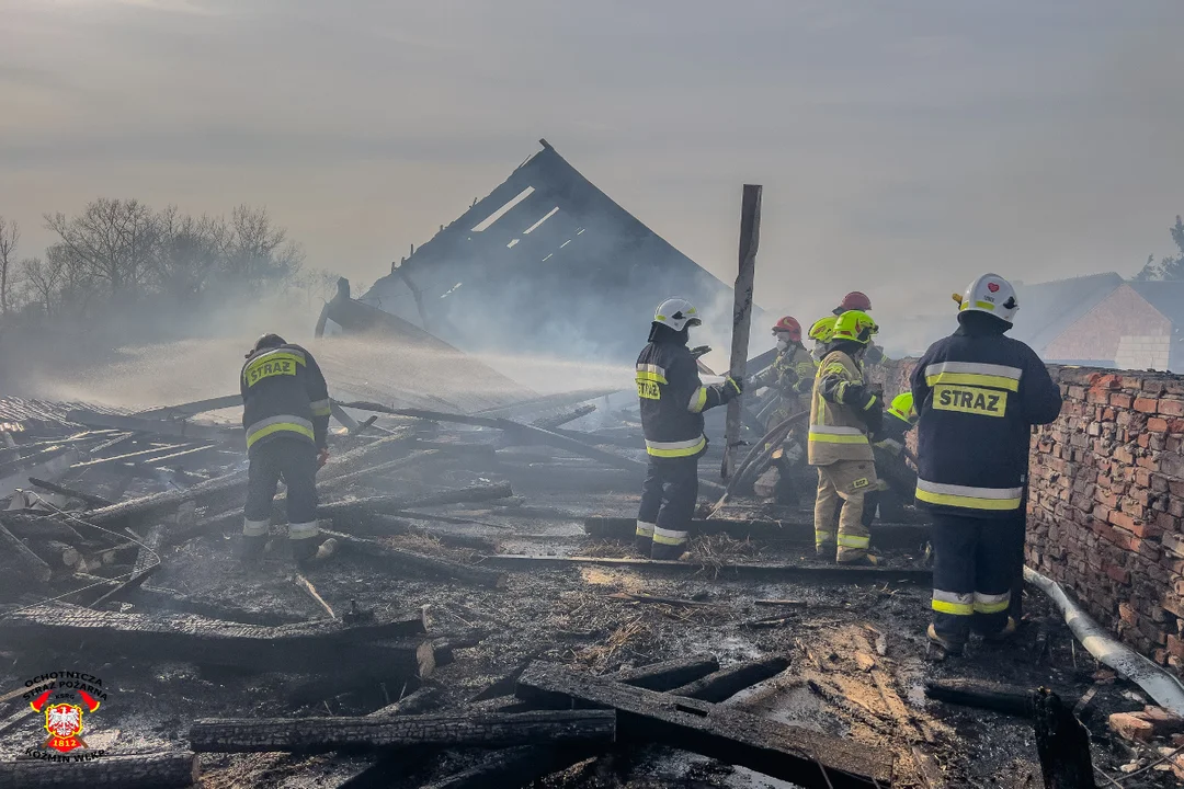 Staniew. Pożar budynku gospodarczego