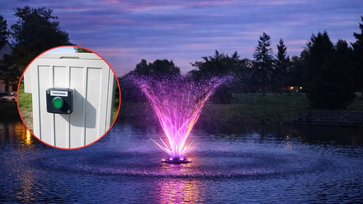 Hit nad stawem. Jedno naciśnięcie i fontanna ożywa [ZDJĘCIA]