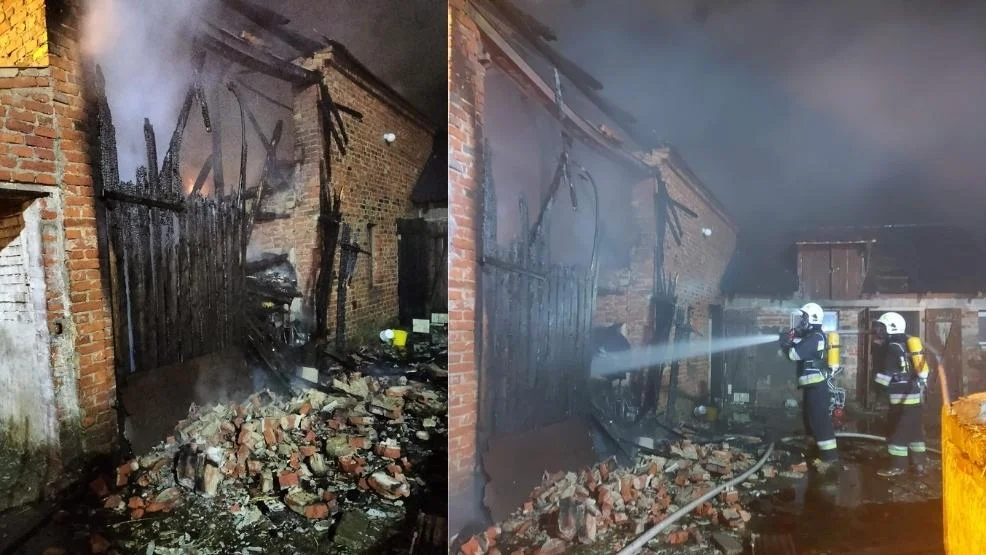 Pożar stodoły w Trzemesznie [ZDJĘCIA] - Zdjęcie główne