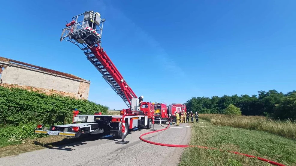 Pożar w Siekierzynie w gminie Żerków