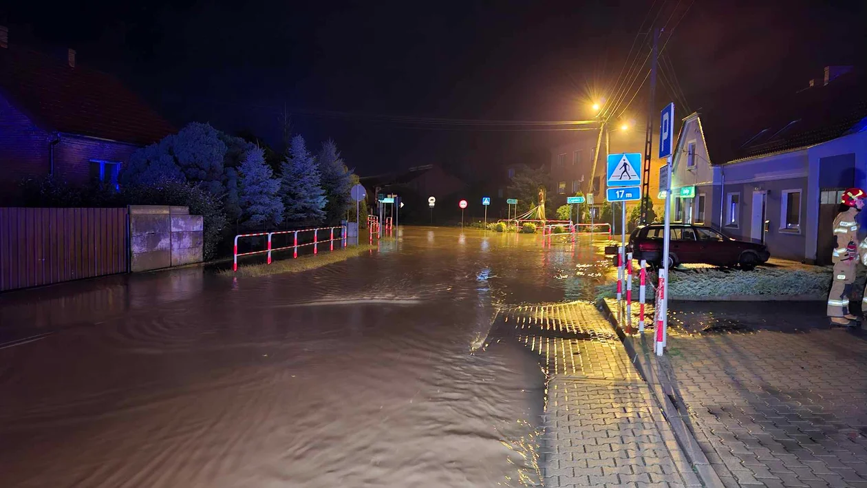 Ulewa nad Grębowem w powiecie krotoszyńskim