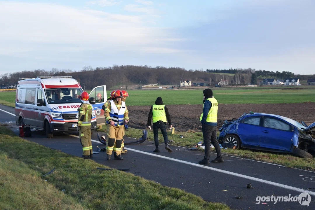 Wypadek na DW 434 Gostyń - Kunowo