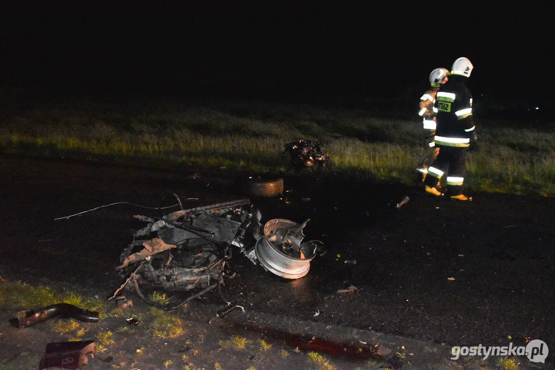 Wypadek śmiertelny na drodze Pogorzela - Gumienice