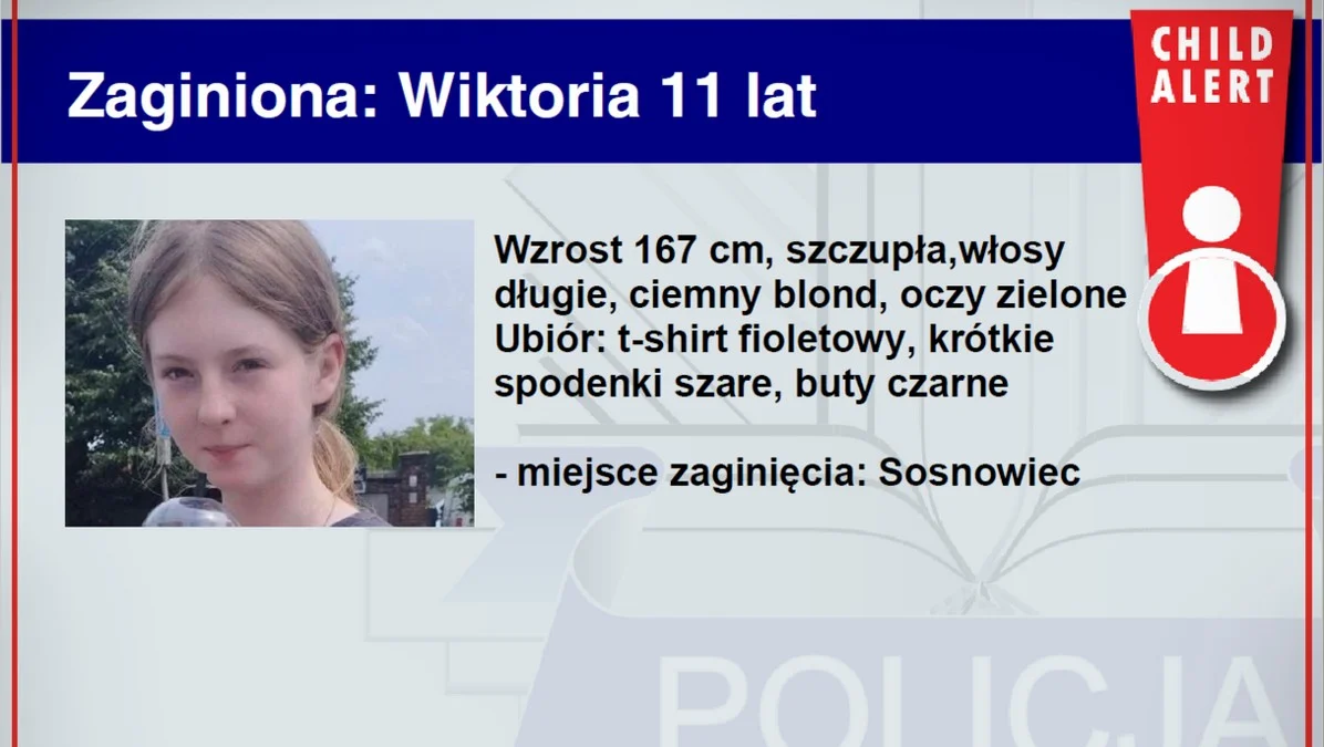 Child Alert. Zaginęła 11-latka z Sosnowca - Zdjęcie główne