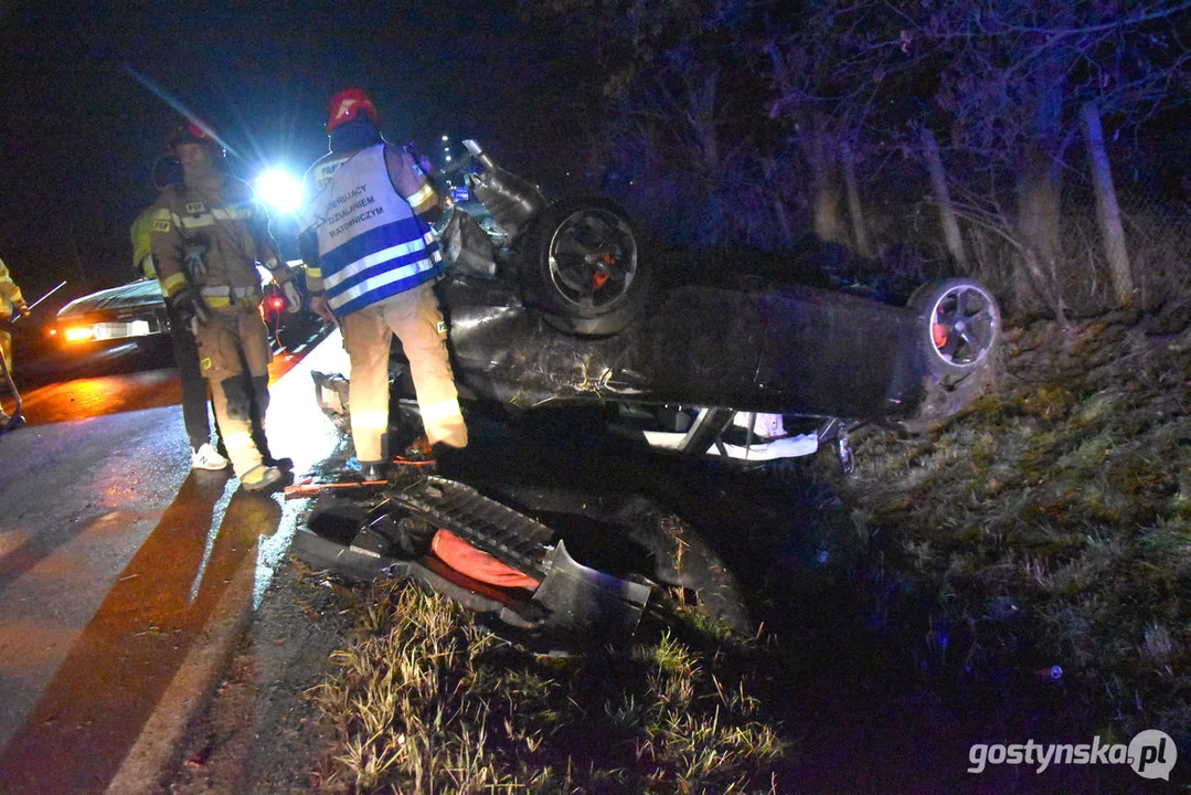 Zderzenie samochodów osobowych na trasie Krobia - Pudliszki