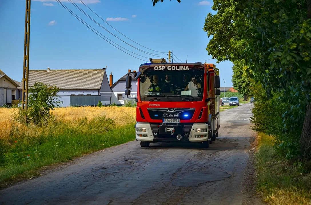 Pożar w miejscowości Trzebin