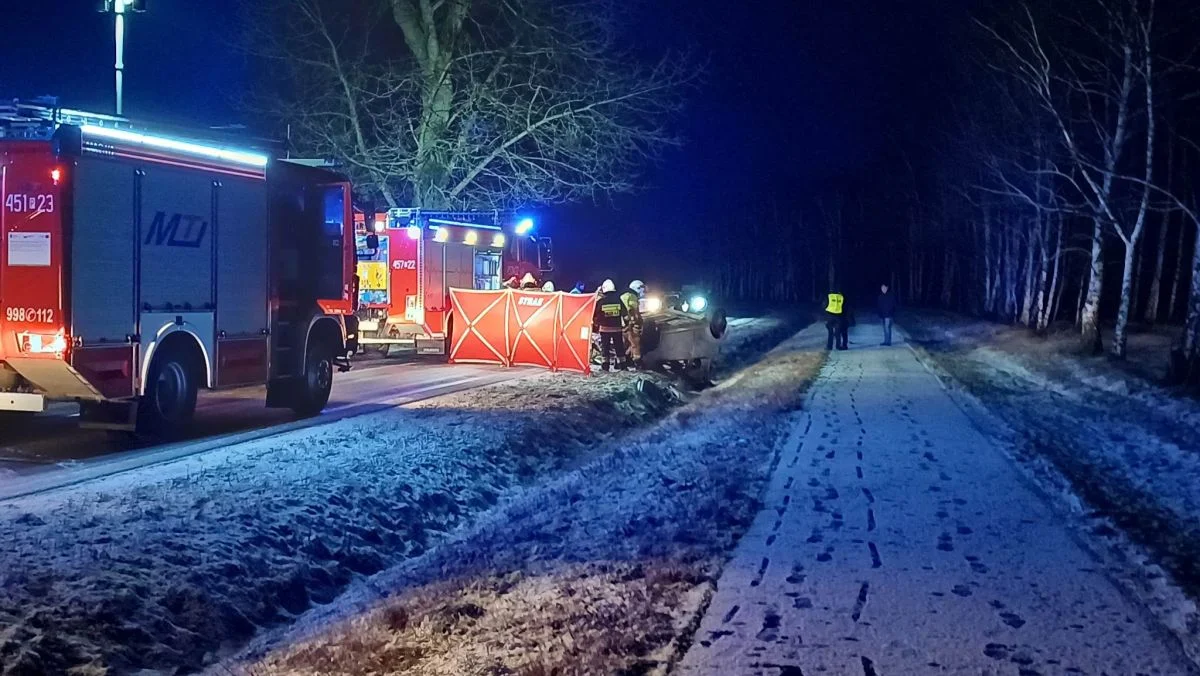 Wypadek na drodze Jarocin - Żerków. Zginęła młoda kobieta [ZDJĘCIA] - Zdjęcie główne