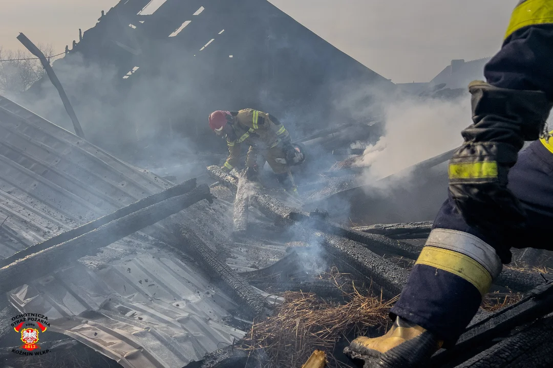 Staniew. Pożar budynku gospodarczego