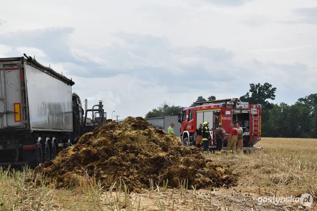 Pożar samochodu w gminie Borek Wlkp.