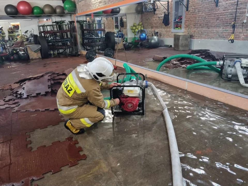 Interwencje straży pożarnej po opadach deszczu