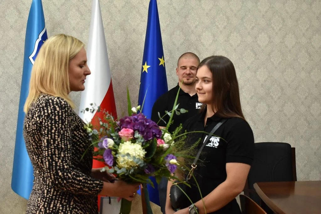 Krotoszyn. Burmistrz spotkała się z wicemistrzynią Europy Darią Frąckowiak - Zdjęcie główne