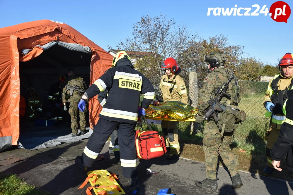 Ćwiczenia służb w Sarnowie i Rawiczu