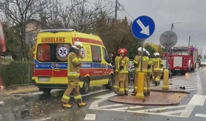 Zderzenie aut w Kościelnej Wsi