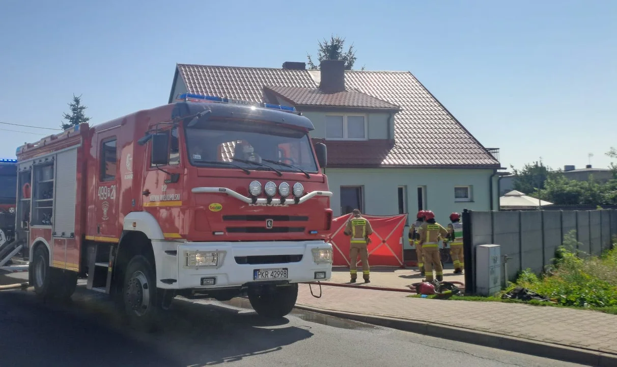 Pożar domu w Koźminie Wielkopolskim