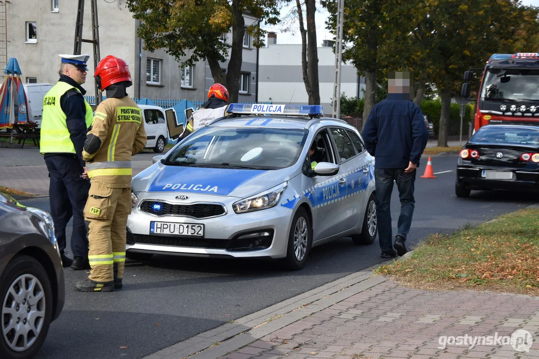 Niedzielny wypadek na ul. Wrocławskiej (DW434) w Gostyniu