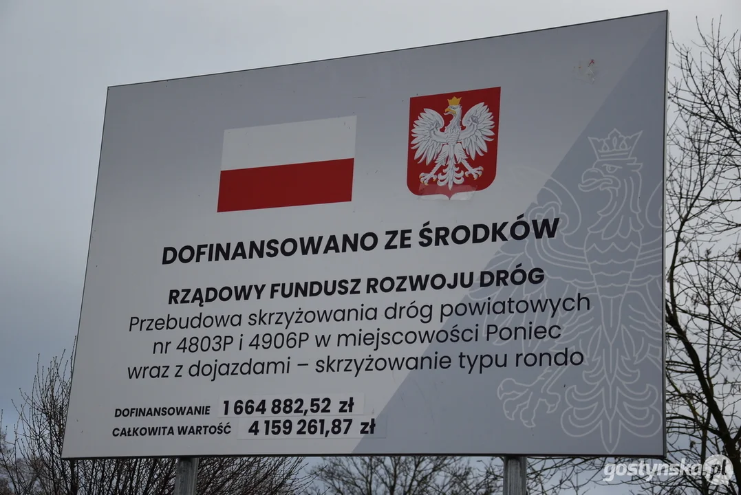 Otwarcie Ronda Powstańców Wielkopolskich w Poniecu