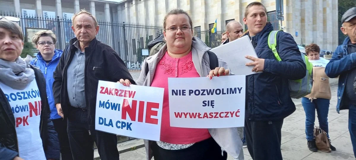 Mieszkańcy Ziemi Jarocińskiej protestują przeciwko CPK w Warszawie