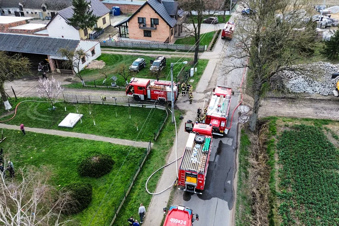 Staniew. Pożar budynku gospodarczego